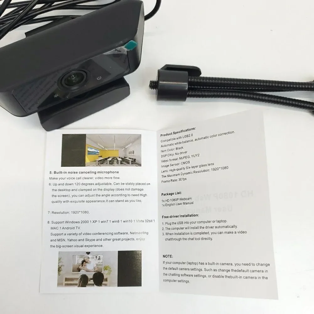 USB Video Camera 1080p Webcam OPEN BOX